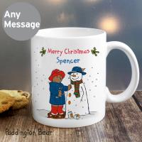 Personalised Paddington Bear Christmas Snowman Mug Extra Image 3 Preview